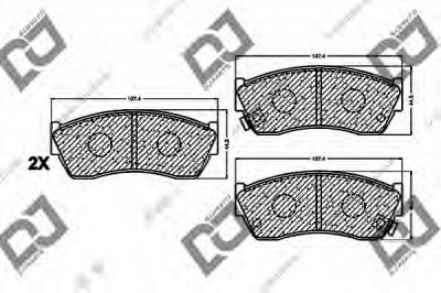 DJ PARTS bp1217 -  Комплект тормозных колодок, дисковый тормоз